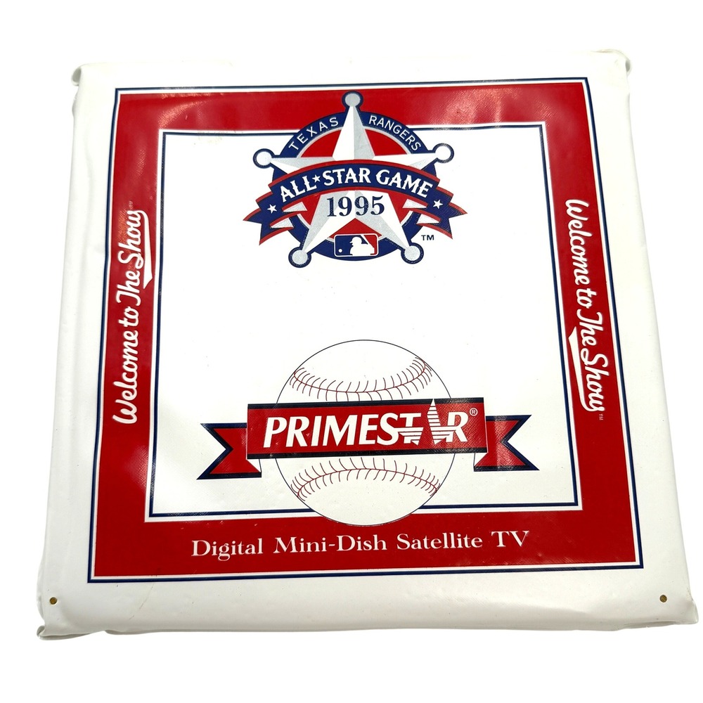 MLB Texas Rangers All-Star Game 1995 Stadium Seat Cushion‎ 14x14 White Red 1995